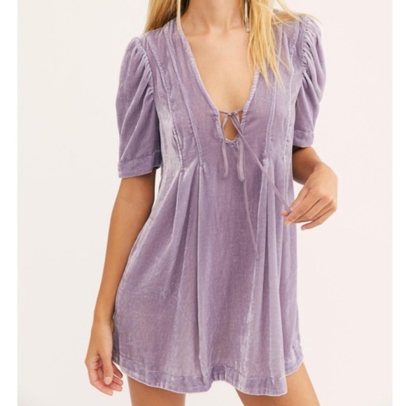 Free People Dresses & Skirts - Free People Adelle Velvet Tunic Dress